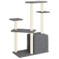 vidaXL Rascador para gatos con postes de sisal gris oscuro 107,5 cm vidaXL Rascador para gatos con postes de sisal gris oscuro 107,5 cm