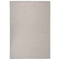 vidaXL Alfombra de exterior de tejido plano gris taupe 140x200 cm
