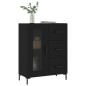 vidaXL Aparador de madera de ingeniería negro 69,5x34x90 cm vidaXL Aparador de madera de ingeniería negro 69,5x34x90 cm