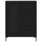 vidaXL Aparador de madera de ingeniería negro 69,5x34x90 cm vidaXL Aparador de madera de ingeniería negro 69,5x34x90 cm