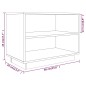 vidaXL Armario zapatero de madera maciza de pino blanco 60x34x45 cm