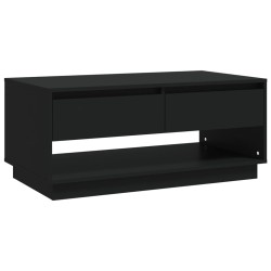 vidaXL Mesa de centro madera contrachapada negro 102,5x55x44 cm