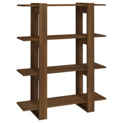 vidaXL Estantería/divisor de espacios roble marrón 100x30x123,5 cm