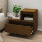 vidaXL Mesitas de noche 2 uds madera de pino marrón miel 60x34x51 cm