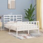 vidaXL Estructura de cama de madera maciza de pino blanco 160x200 cm vidaXL Estructura de cama de madera maciza de pino blanco 160x200 cm