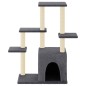 vidaXL Rascador para gatos con postes de sisal gris oscuro 97,5 cm vidaXL Rascador para gatos con postes de sisal gris oscuro 97,5 cm