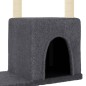 vidaXL Rascador para gatos con postes de sisal gris oscuro 97,5 cm vidaXL Rascador para gatos con postes de sisal gris oscuro 97,5 cm