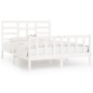 vidaXL Estructura de cama de madera maciza de pino blanco 160x200 cm vidaXL Estructura de cama de madera maciza de pino blanco 160x200 cm