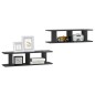 vidaXL Estantes de pared 2 uds contrachapada gris brillo 75x18x20 cm vidaXL Estantes de pared 2 uds contrachapada gris brillo 75x18x20 cm