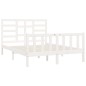 vidaXL Estructura de cama de madera maciza de pino blanco 160x200 cm vidaXL Estructura de cama de madera maciza de pino blanco 160x200 cm