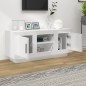 vidaXL Mueble de TV madera contrachapada blanco brillo 102x35x45 cm vidaXL Mueble de TV madera contrachapada blanco brillo 102x35x45 cm