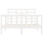 vidaXL Estructura de cama de madera maciza de pino blanco 160x200 cm vidaXL Estructura de cama de madera maciza de pino blanco 160x200 cm