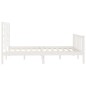 vidaXL Estructura de cama de madera maciza de pino blanco 160x200 cm vidaXL Estructura de cama de madera maciza de pino blanco 160x200 cm