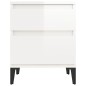 vidaXL Mesita de noche blanco brillante 40x35x50 cm