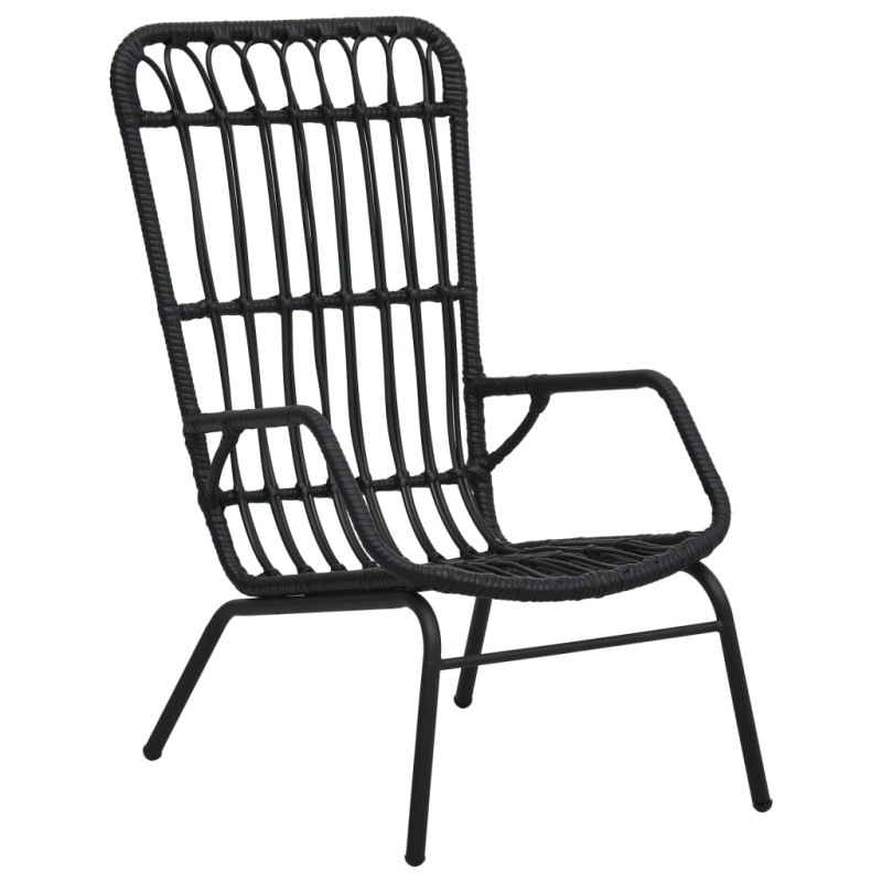 vidaXL Silla de jardín de ratán sintético negro vidaXL Silla de jardín de ratán sintético negro