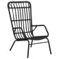vidaXL Silla de jardín de ratán sintético negro vidaXL Silla de jardín de ratán sintético negro