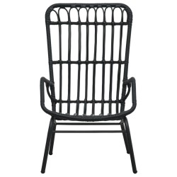vidaXL Silla de jardín de ratán sintético negro