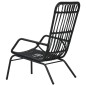 vidaXL Silla de jardín de ratán sintético negro vidaXL Silla de jardín de ratán sintético negro