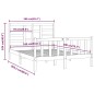 vidaXL Estructura de cama de madera maciza de pino blanco 160x200 cm vidaXL Estructura de cama de madera maciza de pino blanco 160x200 cm