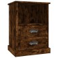 vidaXL Mesita de noche color roble ahumado 43x36x60 cm vidaXL Mesita de noche color roble ahumado 43x36x60 cm