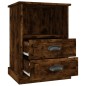 vidaXL Mesita de noche color roble ahumado 43x36x60 cm vidaXL Mesita de noche color roble ahumado 43x36x60 cm