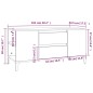 vidaXL Mueble de TV madera contrachapada roble ahumado 102x44,5x50 cm