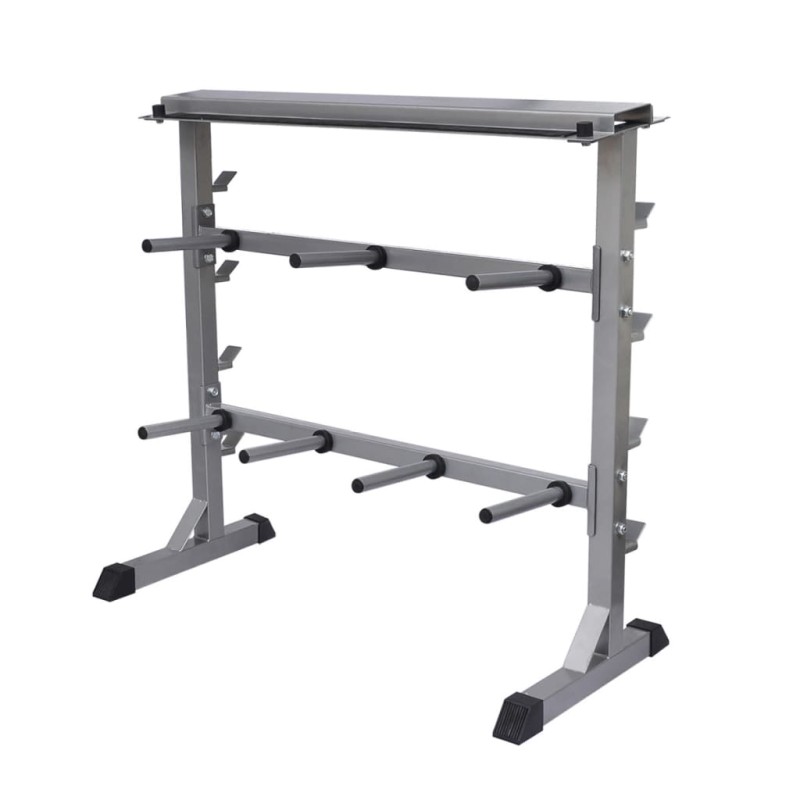 vidaXL Soporte para pesas y mancuernas     