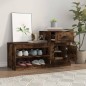 vidaXL Mueble zapatero madera contrachapada roble ahumado 100x42x60 cm vidaXL Mueble zapatero madera contrachapada roble ahumado 100x42x60 cm