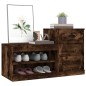 vidaXL Mueble zapatero madera contrachapada roble ahumado 100x42x60 cm vidaXL Mueble zapatero madera contrachapada roble ahumado 100x42x60 cm