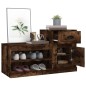 vidaXL Mueble zapatero madera contrachapada roble ahumado 100x42x60 cm vidaXL Mueble zapatero madera contrachapada roble ahumado 100x42x60 cm