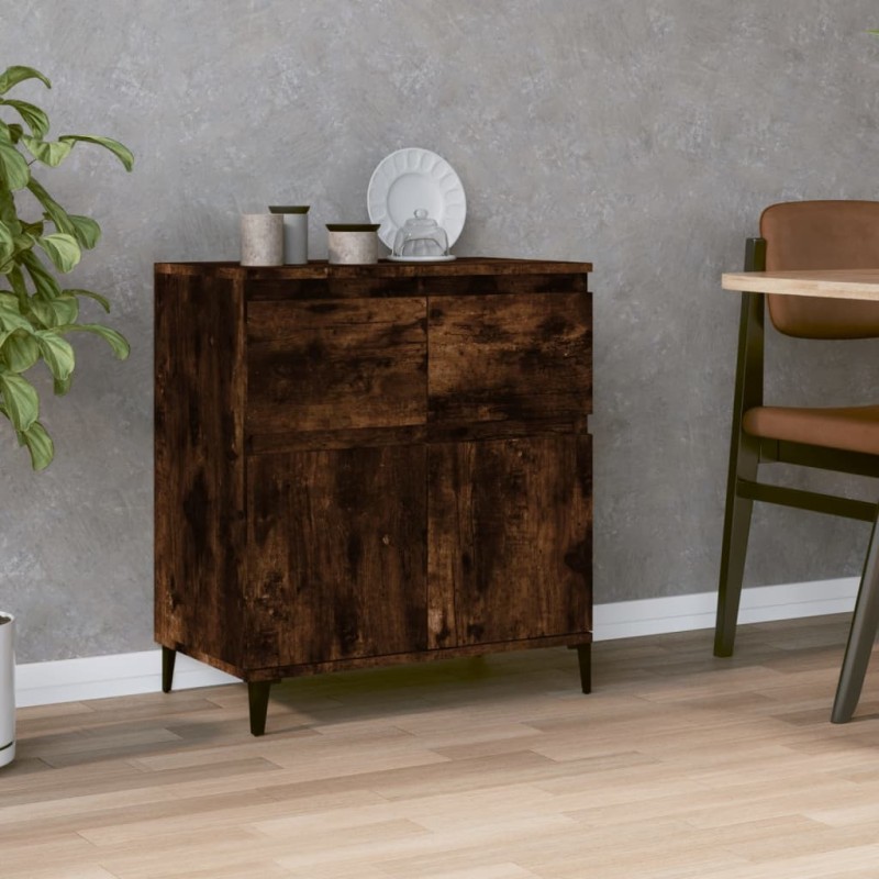 vidaXL Aparador madera contrachapada color roble ahumado 60x35x70 cm vidaXL Aparador madera contrachapada color roble ahumado 60x35x70 cm