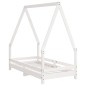 vidaXL Estructura de cama para niños madera de pino blanco 70x140 cm