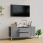 vidaXL Mueble de TV madera contrachapada gris Sonoma 102x44,5x50 cm vidaXL Mueble de TV madera contrachapada gris Sonoma 102x44,5x50 cm