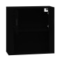 vidaXL Armario de pared madera contrachapada negro 80x33x80 cm