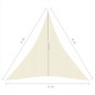 vidaXL Toldo de vela HDPE color crema 160 g/m² 3x4x4 m vidaXL Toldo de vela HDPE color crema 160 g/m² 3x4x4 m