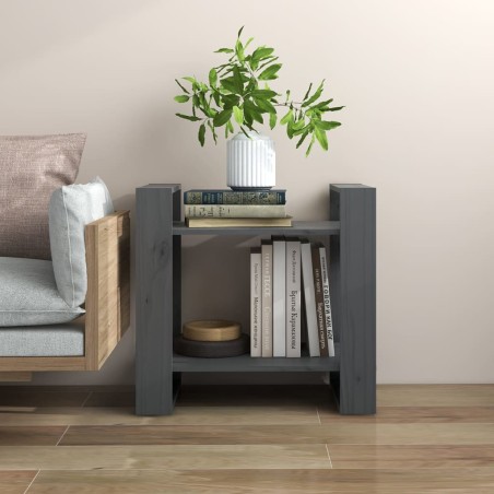 vidaXL Estantería/divisor de espacios madera pino gris 60x35x57 cm