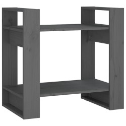 vidaXL Estantería/divisor de espacios madera pino gris 60x35x57 cm