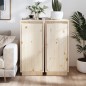 vidaXL Aparador 2 uds madera maciza de pino 31,5x34x75 cm