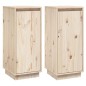 vidaXL Aparador 2 uds madera maciza de pino 31,5x34x75 cm