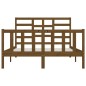 vidaXL Estructura de cama de madera maciza marrón miel 120x200 cm