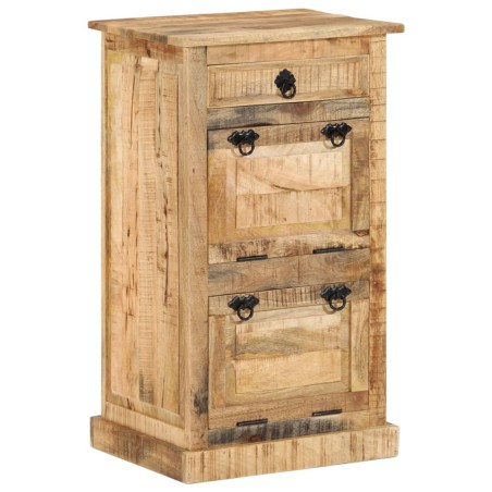 vidaXL Zapatero de 4 niveles con cajón madera de mango rugosa