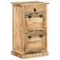 vidaXL Zapatero de 4 niveles con cajón madera de mango rugosa vidaXL Zapatero de 4 niveles con cajón madera de mango rugosa