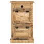 vidaXL Zapatero de 4 niveles con cajón madera de mango rugosa vidaXL Zapatero de 4 niveles con cajón madera de mango rugosa