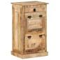 vidaXL Zapatero de 4 niveles con cajón madera de mango rugosa vidaXL Zapatero de 4 niveles con cajón madera de mango rugosa