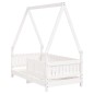 vidaXL Estructura de cama para niños madera de pino blanco 70x140 cm vidaXL Estructura de cama para niños madera de pino blanco 70x140 cm