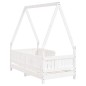 vidaXL Estructura de cama para niños madera de pino blanco 70x140 cm vidaXL Estructura de cama para niños madera de pino blanco 70x140 cm
