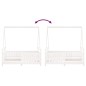 vidaXL Estructura de cama para niños madera de pino blanco 70x140 cm vidaXL Estructura de cama para niños madera de pino blanco 70x140 cm