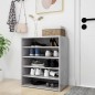 vidaXL Mueble zapatero madera contrachapada gris hormigón 60x35x70 cm vidaXL Mueble zapatero madera contrachapada gris hormigón 60x35x70 cm