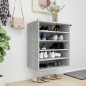 vidaXL Mueble zapatero madera contrachapada gris hormigón 60x35x70 cm vidaXL Mueble zapatero madera contrachapada gris hormigón 60x35x70 cm