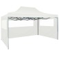 vidaXL Carpa plegable para celebraciones con 3 paredes blanco 3x4,5 m vidaXL Carpa plegable para celebraciones con 3 paredes blanco 3x4,5 m